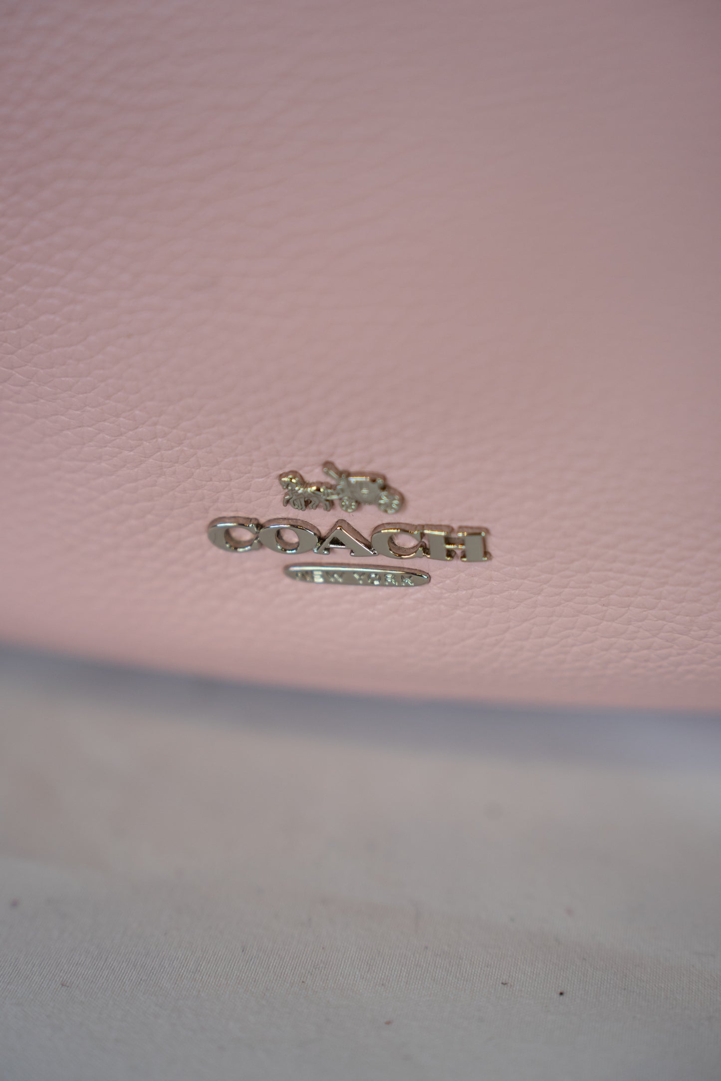 Coach Dusty Pink Sutton Hobo Pebbled Leather Bag