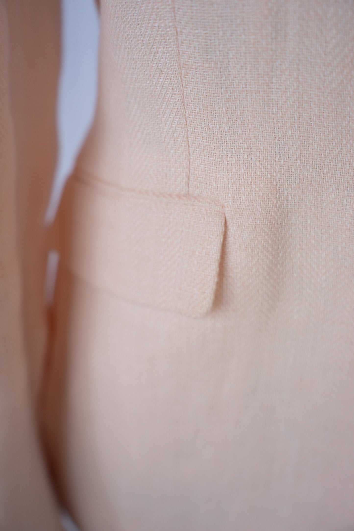Lauren Ralph Lauren Linen Light Pink Single Button & Single Breasted Blazer