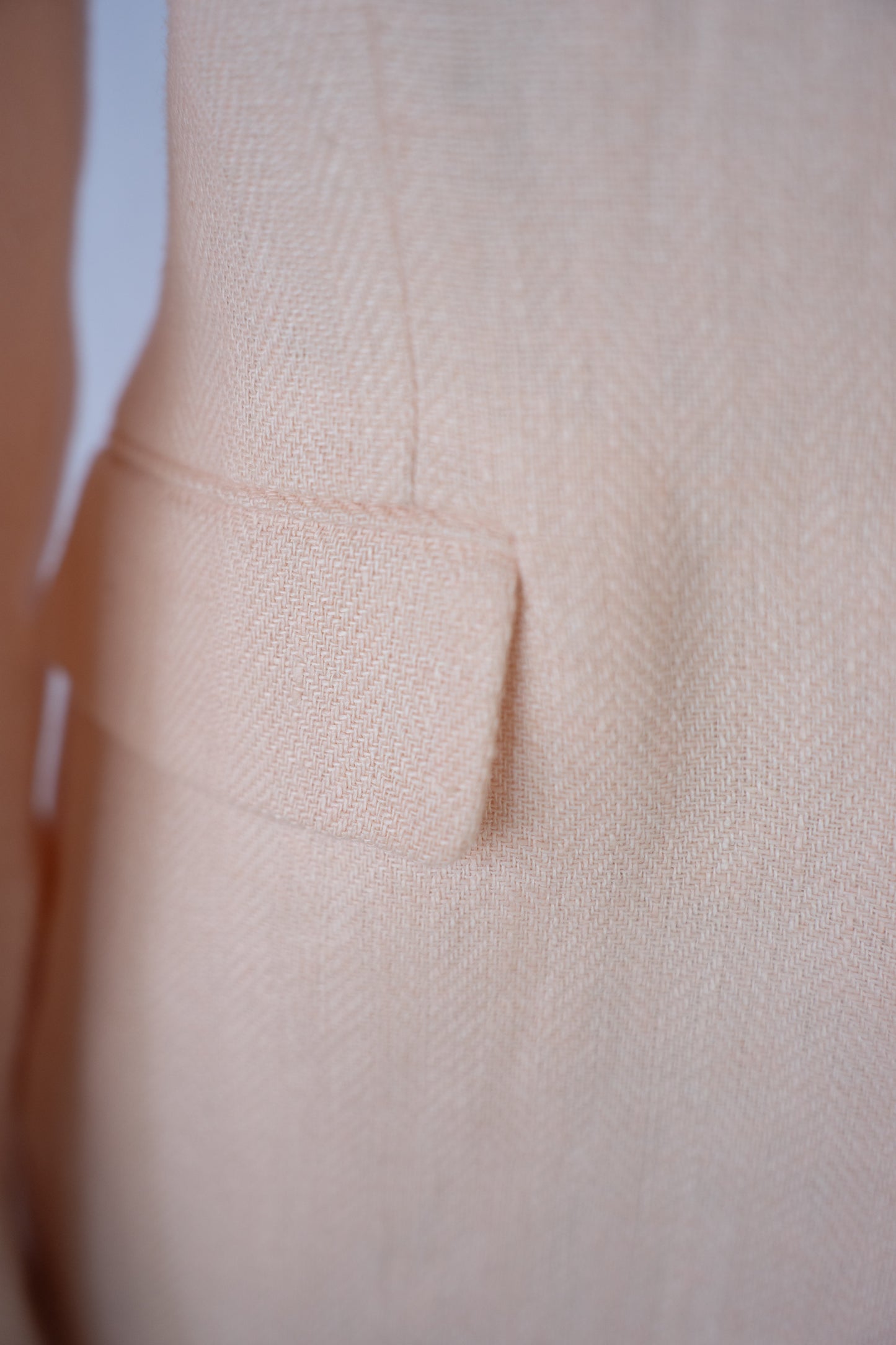 Lauren Ralph Lauren Linen Light Pink Single Button & Single Breasted Blazer