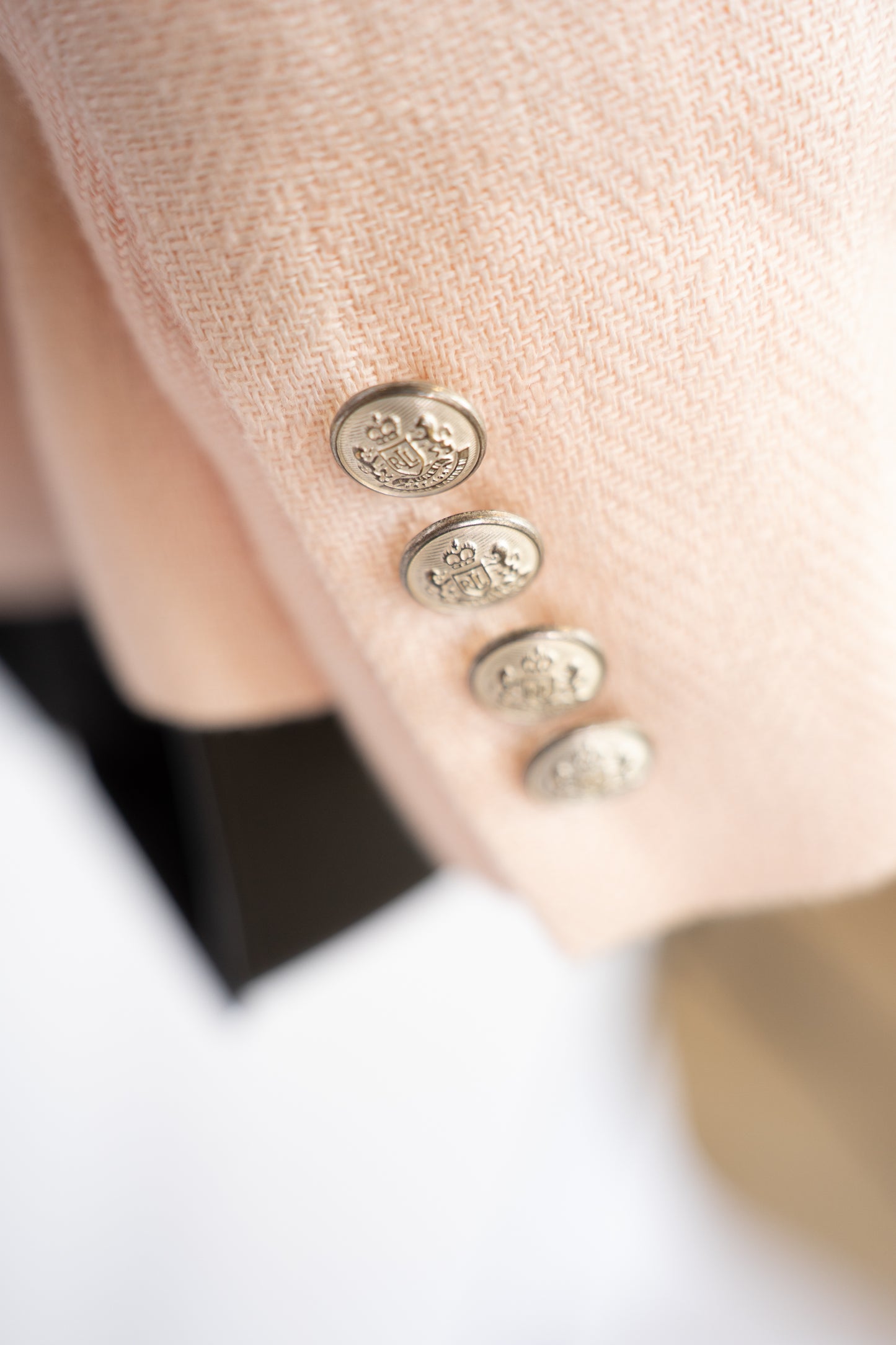 Lauren Ralph Lauren Linen Light Pink Single Button & Single Breasted Blazer