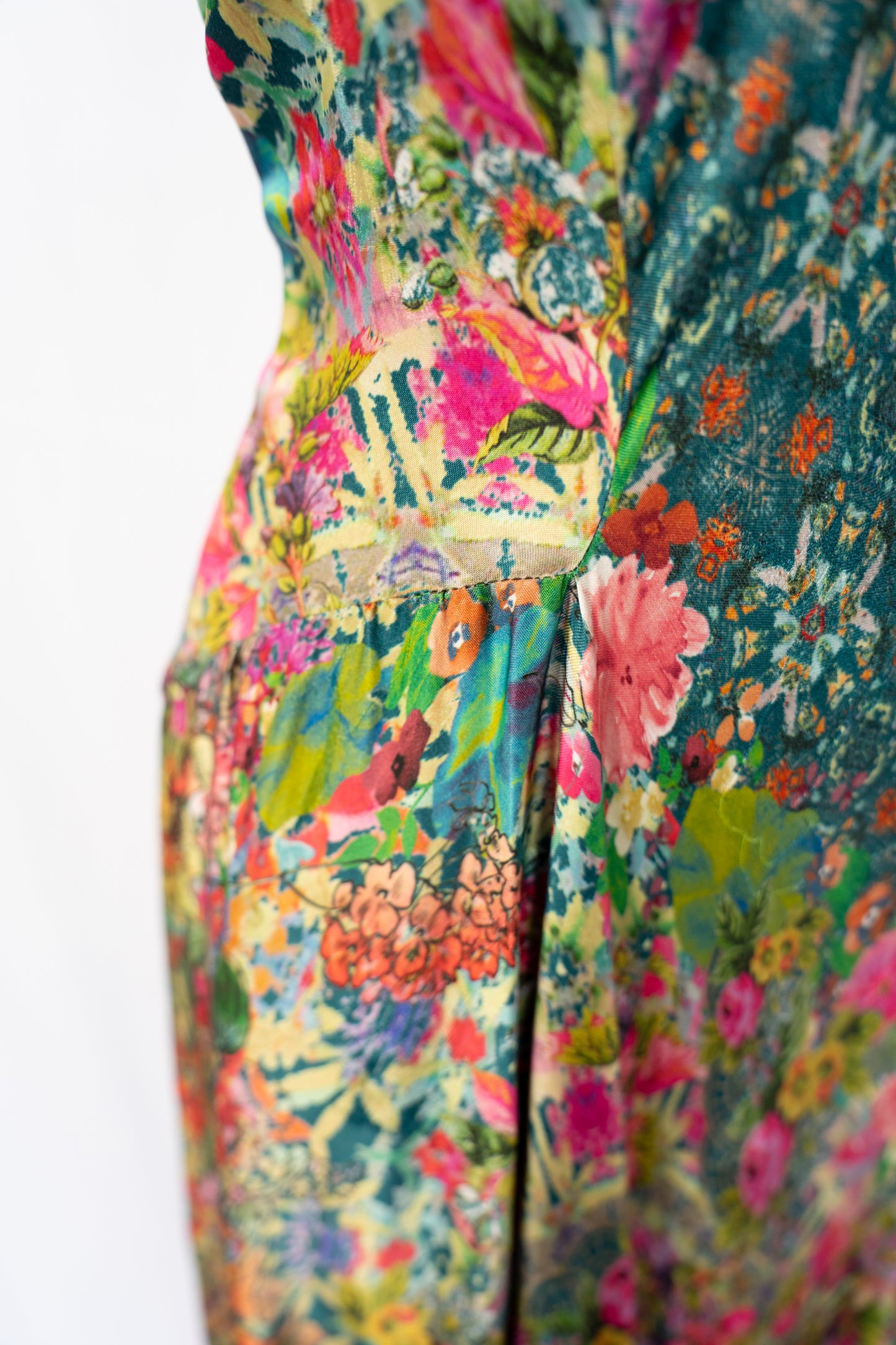 Johnny Was Floral Sleeveless Flowy Maxi Dress