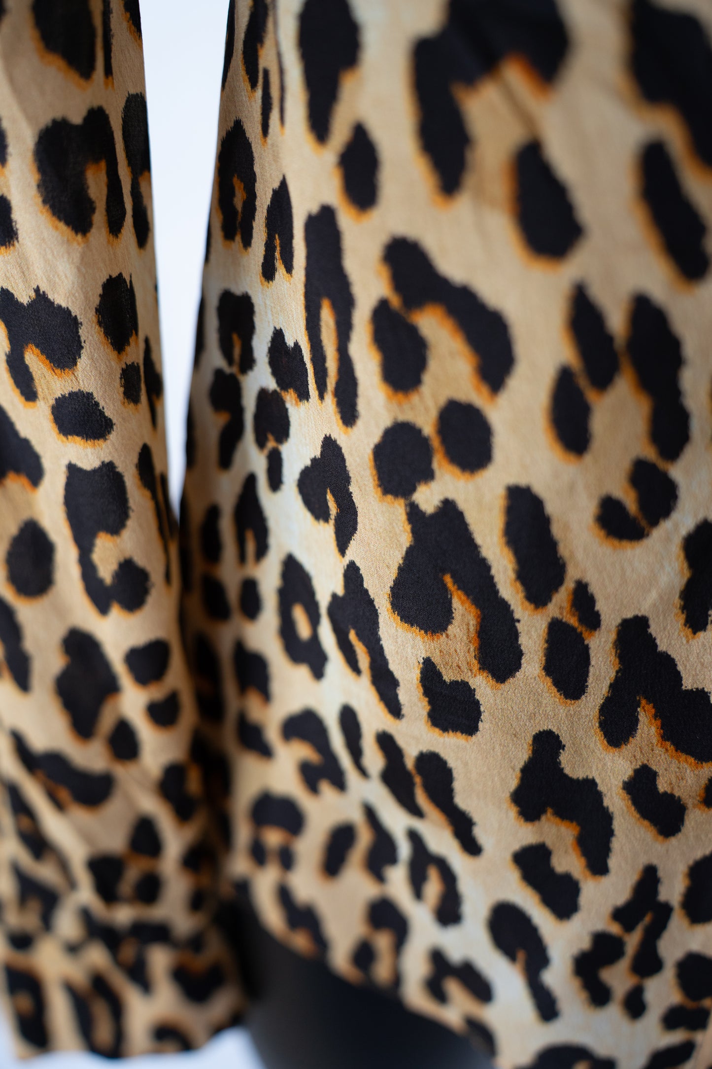 Alice + Olivia Brown Black Leopard Print Long Sleeve Button Long Sleeve Blouse