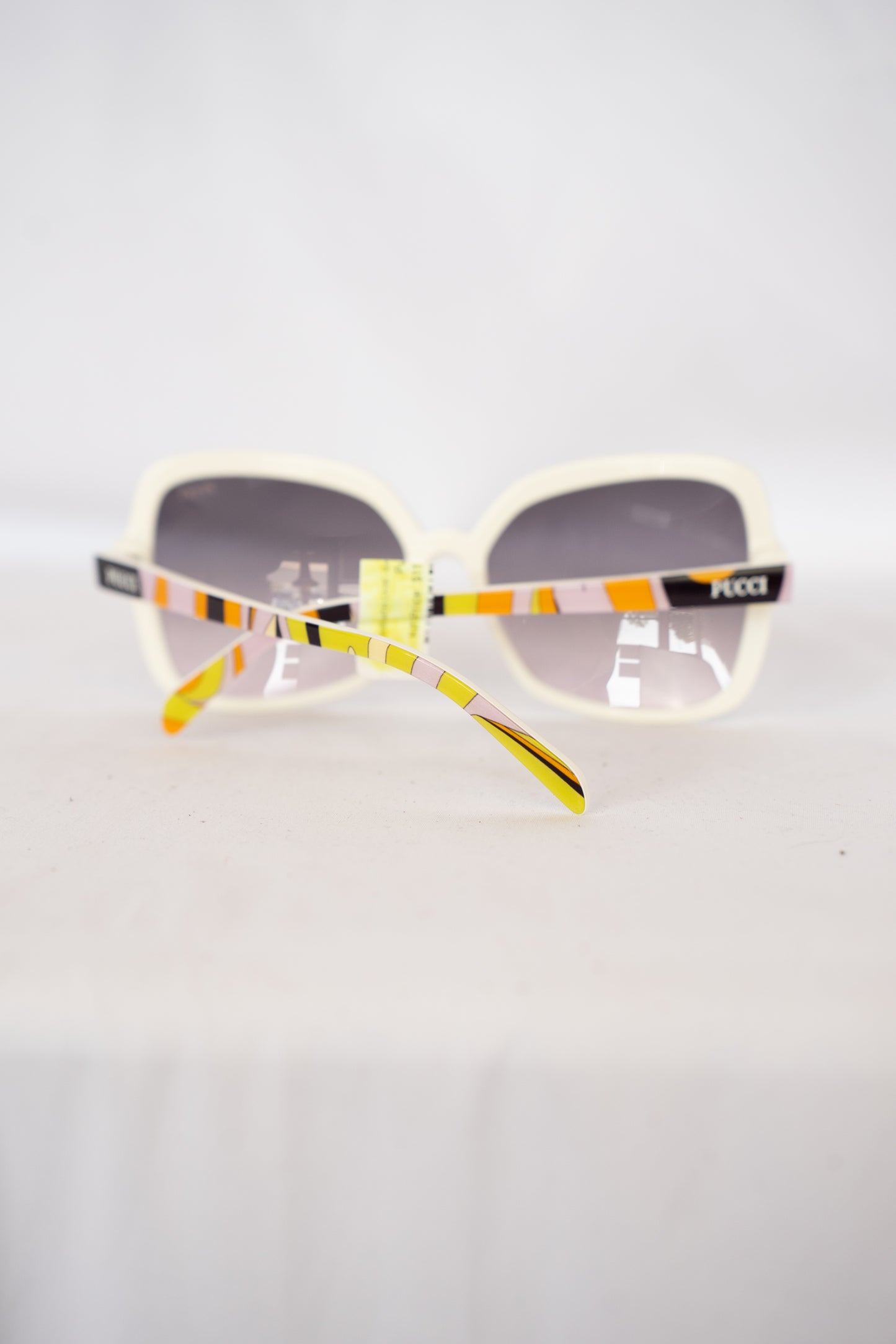 COMES WITH CASE - Emilio Pucci Orange Pink & Yellow Oversized Sunglasses