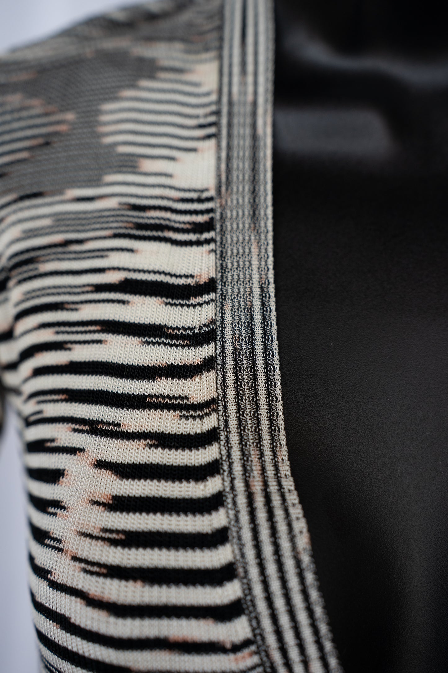 Missoni Cashmere Blend Black & White Stripe Knit Sweater/Tank Top Set