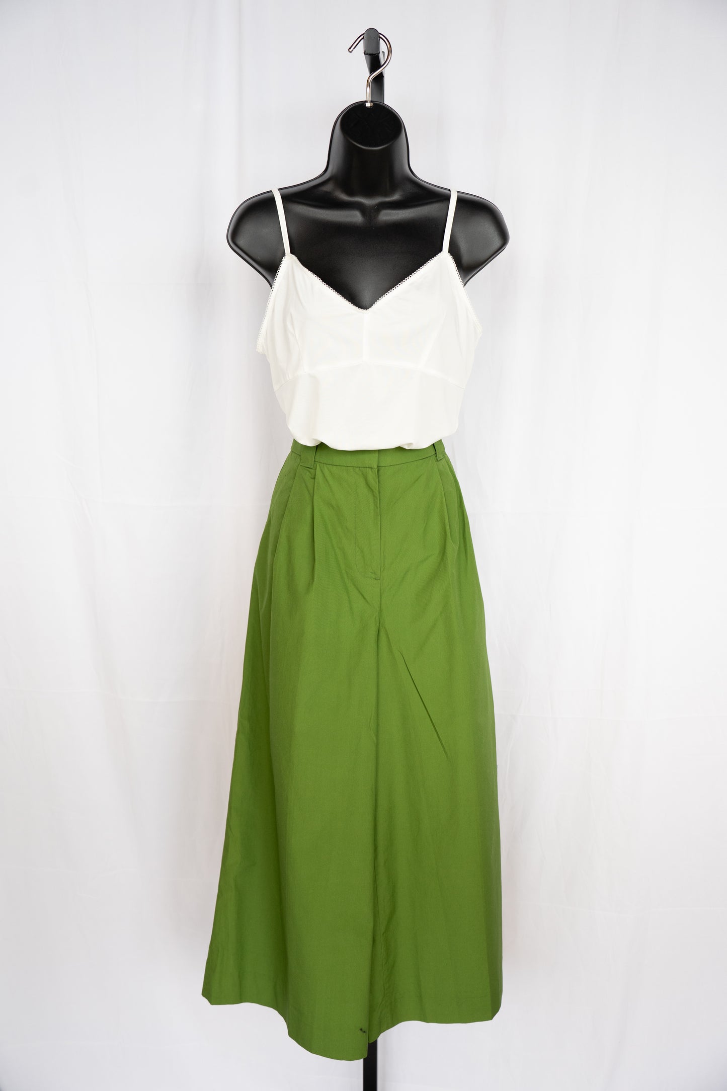 BR Army Green Wide Leg Cropped Cargo Pants