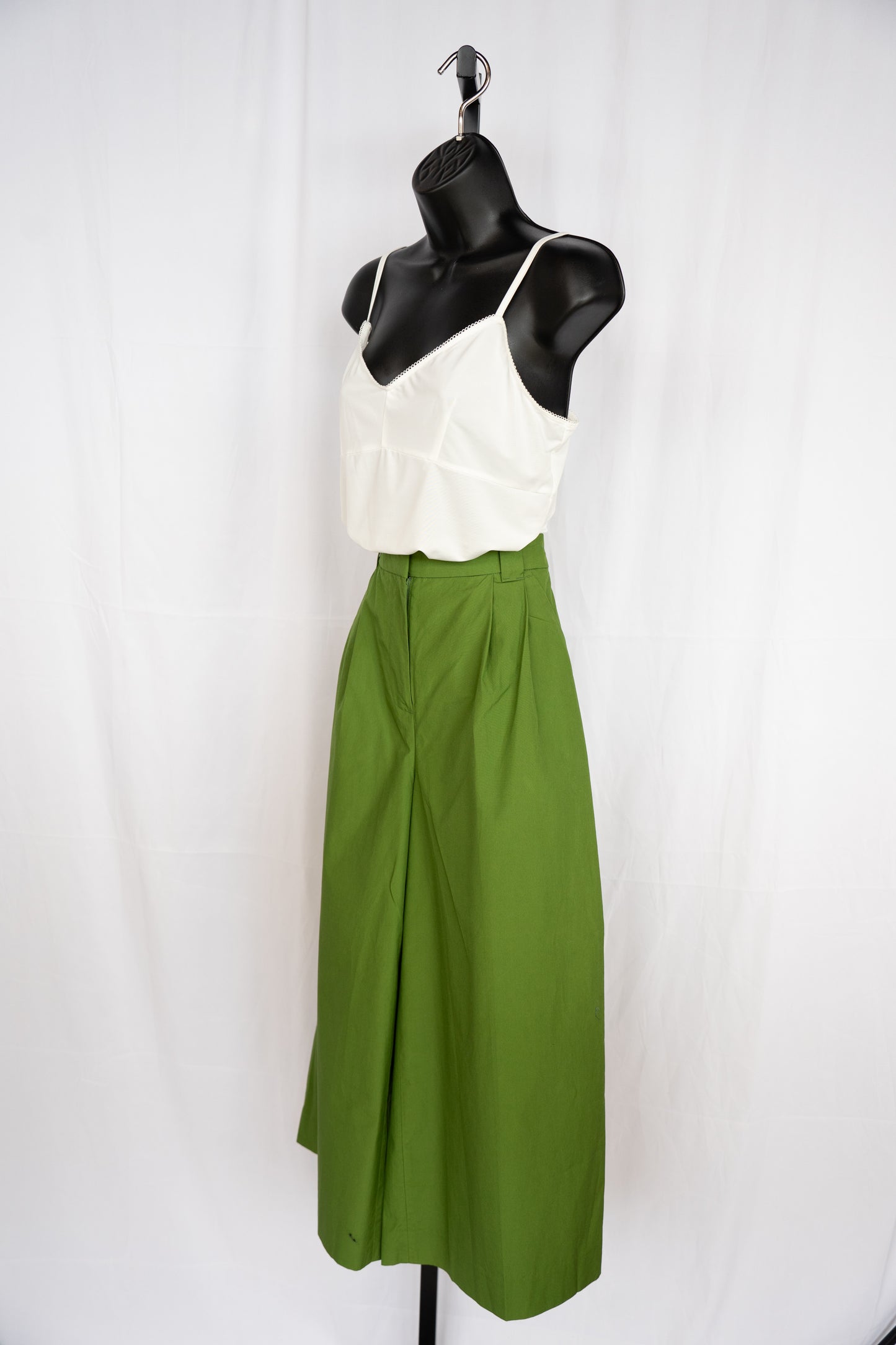 BR Army Green Wide Leg Cropped Cargo Pants