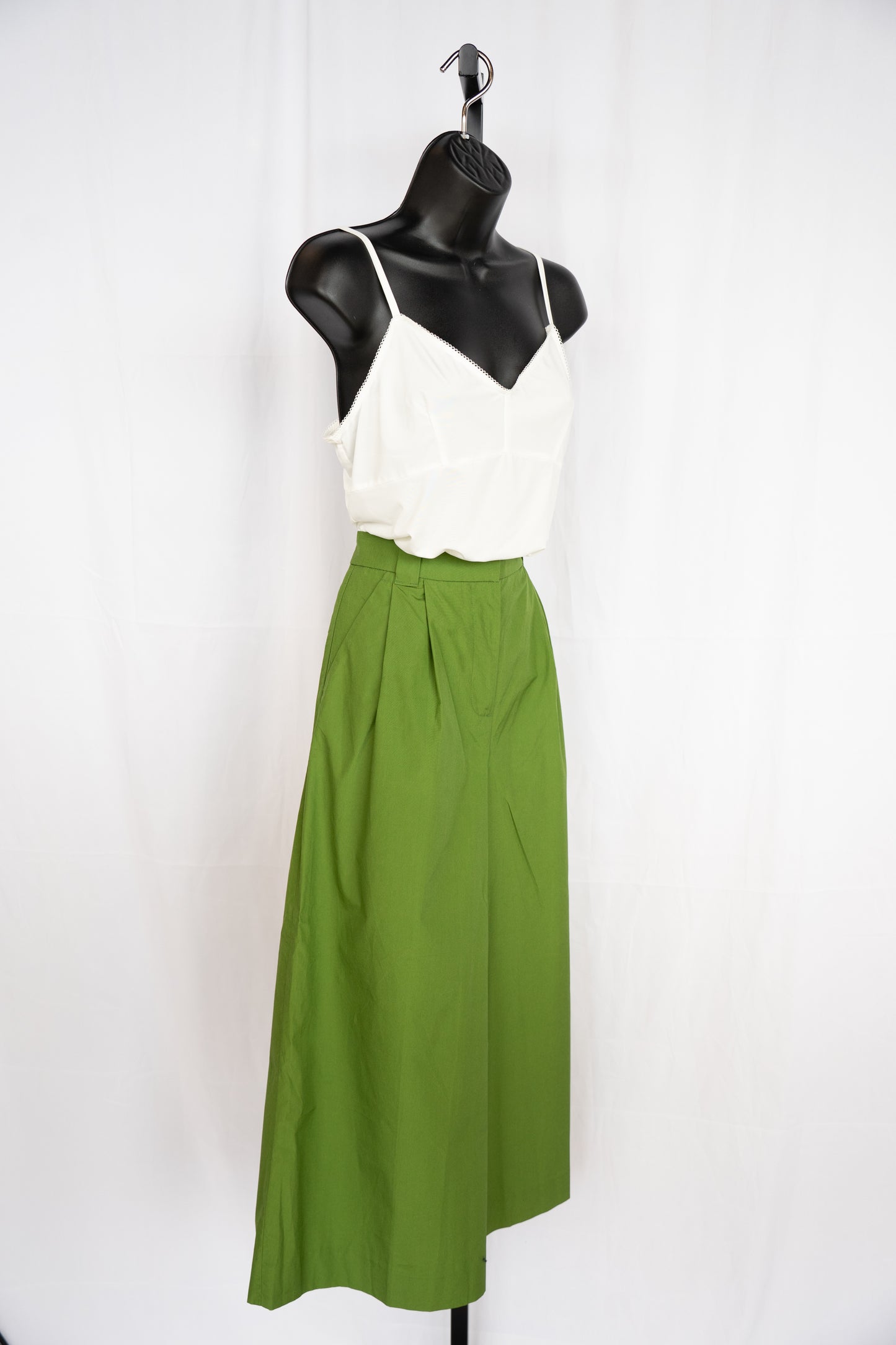 BR Army Green Wide Leg Cropped Cargo Pants