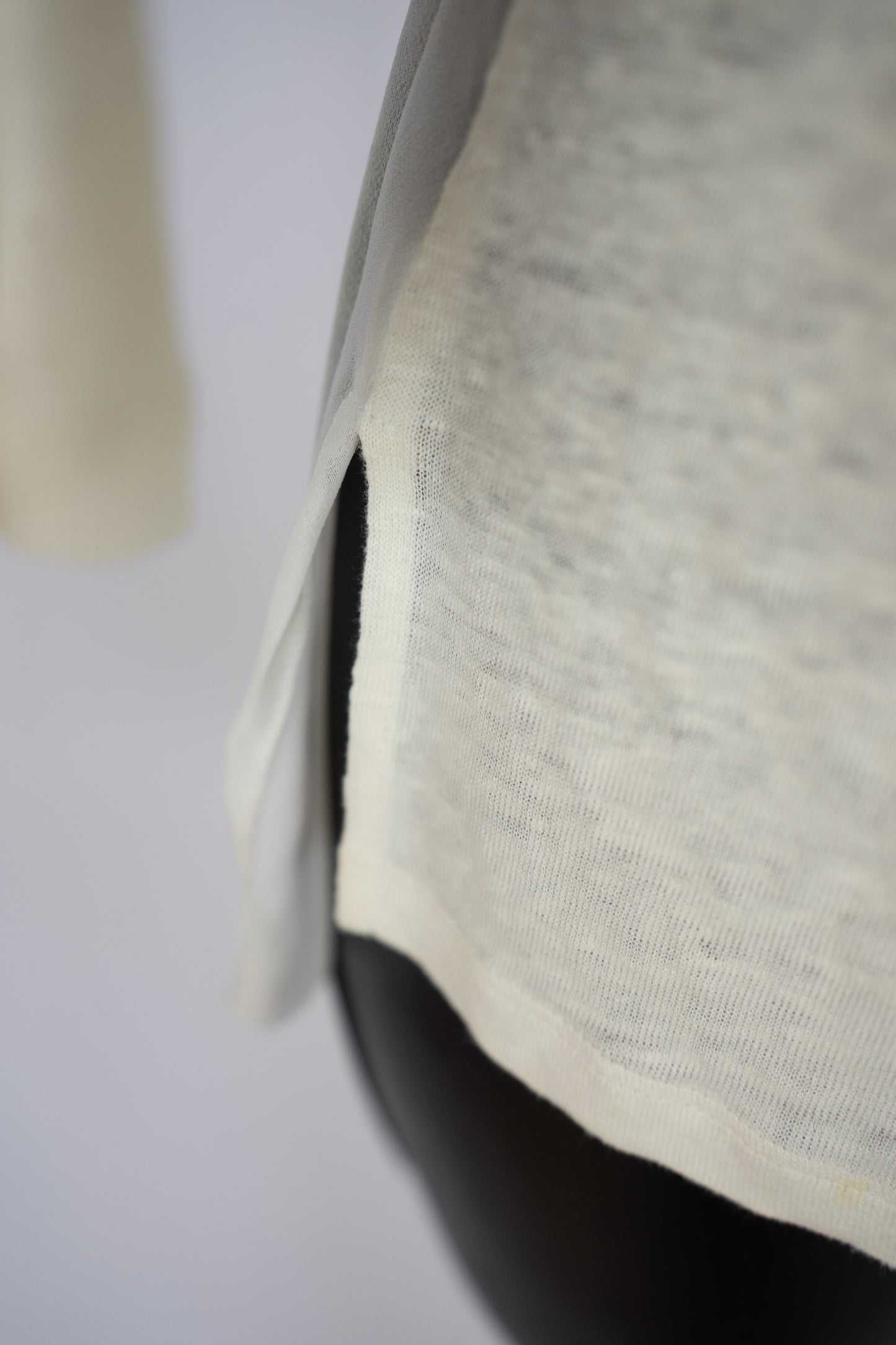 Sandro Linen Chiffon Long Sleeve Pleated Asymmetrical Hem Top
