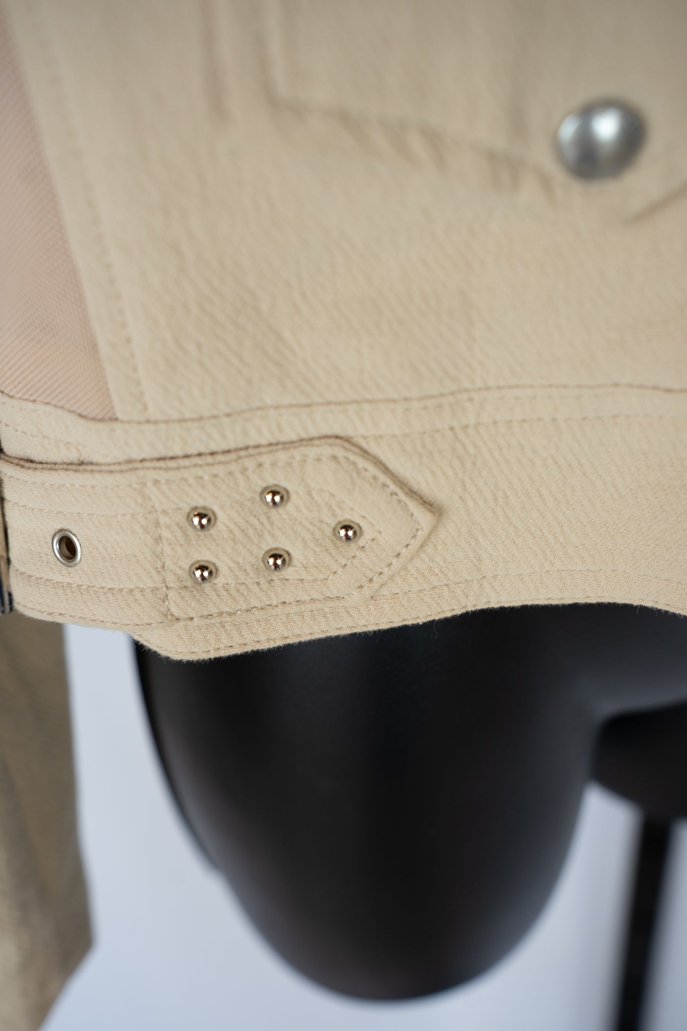 Blank NYC Beige Zip Up Moto Jacket