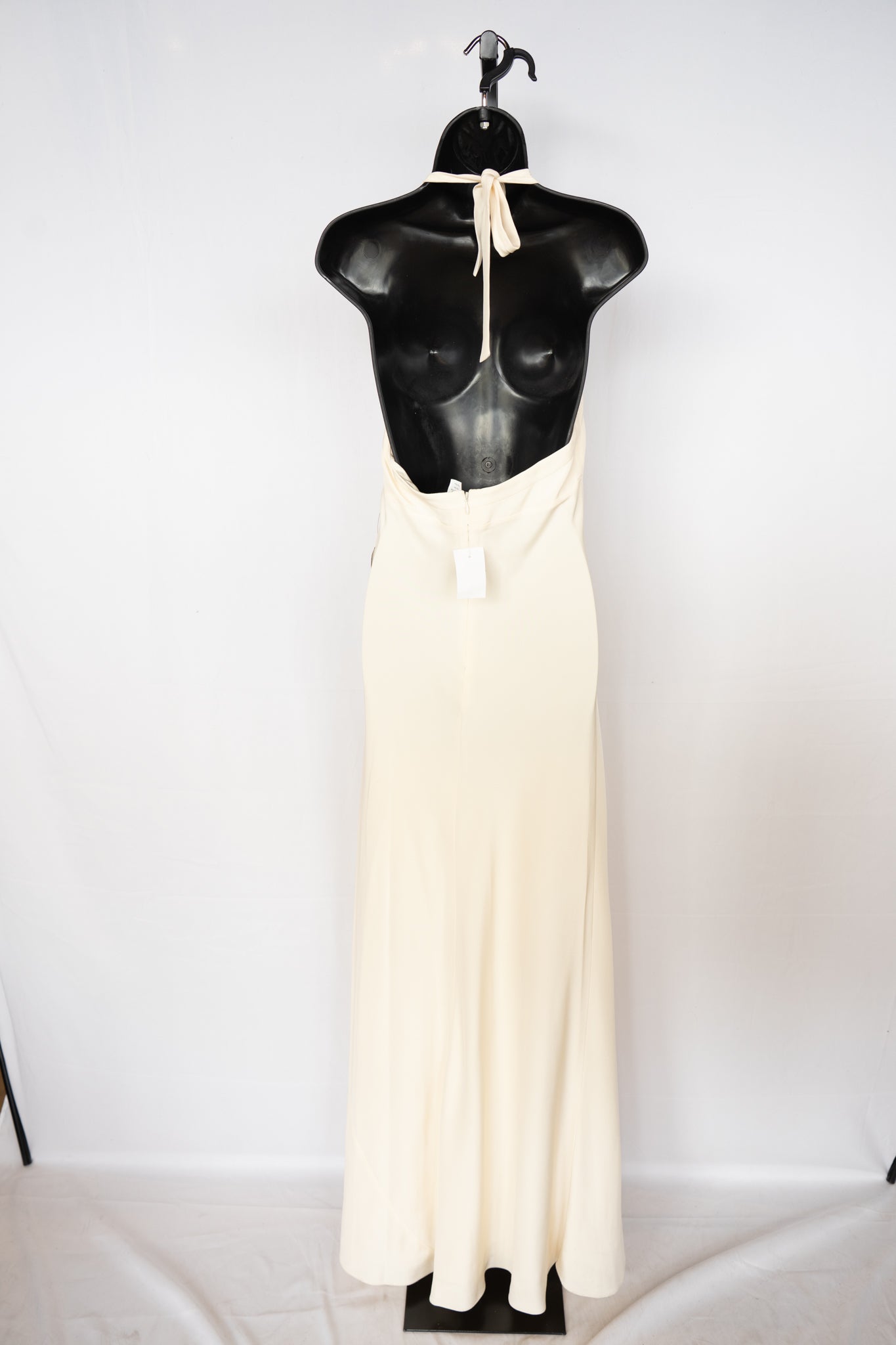 J Crew Ivory Silk Halter-Neck Open Back Full-Length Gown NWT