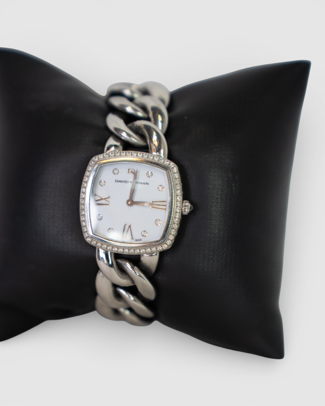 David Yurman "Albion" Stainless Steel Diamond Bezel .64 Carat 27mm Watch