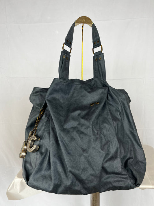 See By Chloe Denim-Like Blue Large Dumpling Tote w "SBC" Charms