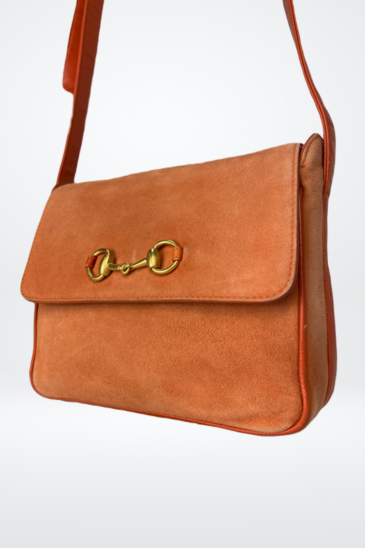 Vintage Gucci Suede Cross Body Shoulder Bag