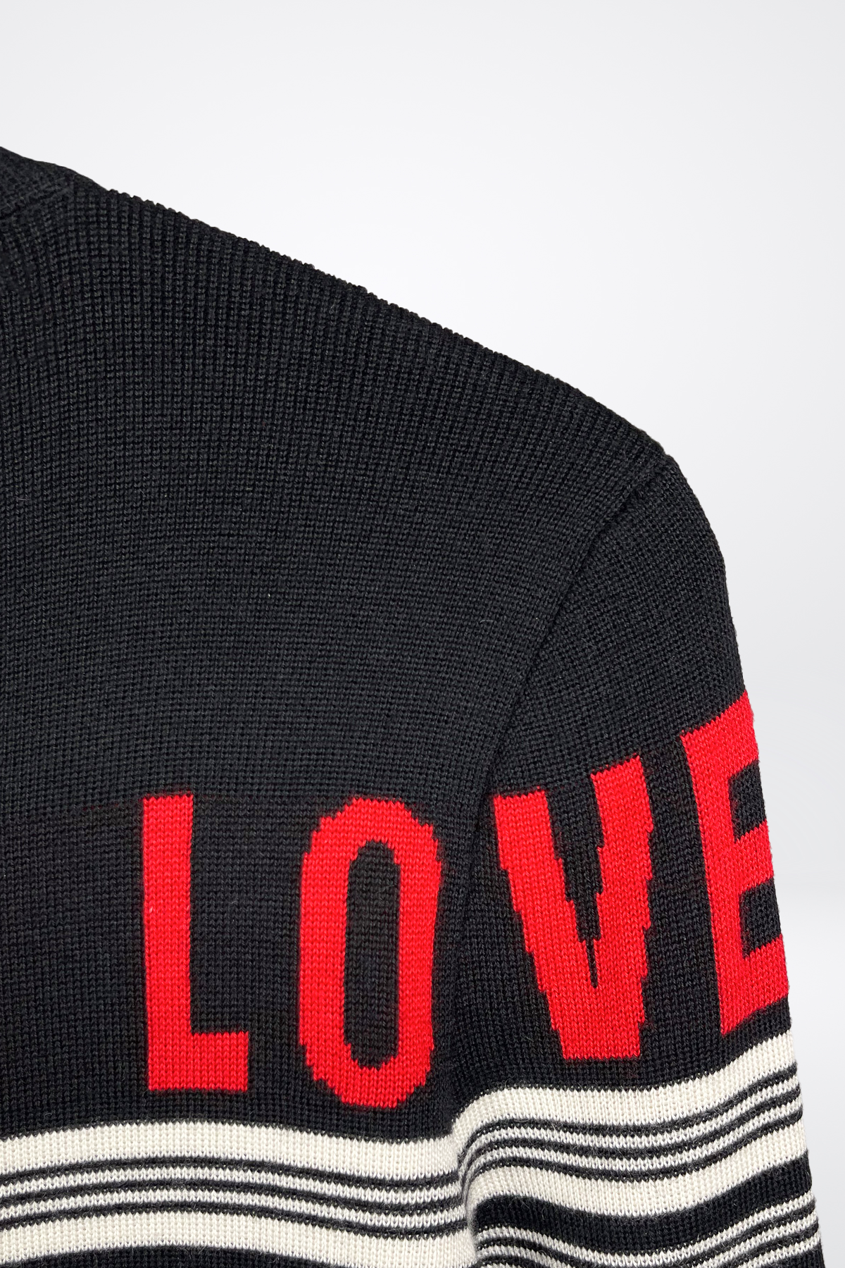 Gucci "Blind For Love" Striped Cashmere Sweater