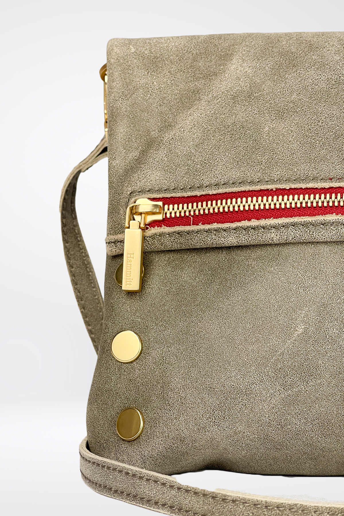 Hammitt Zippered Leather Crossbody Clutch