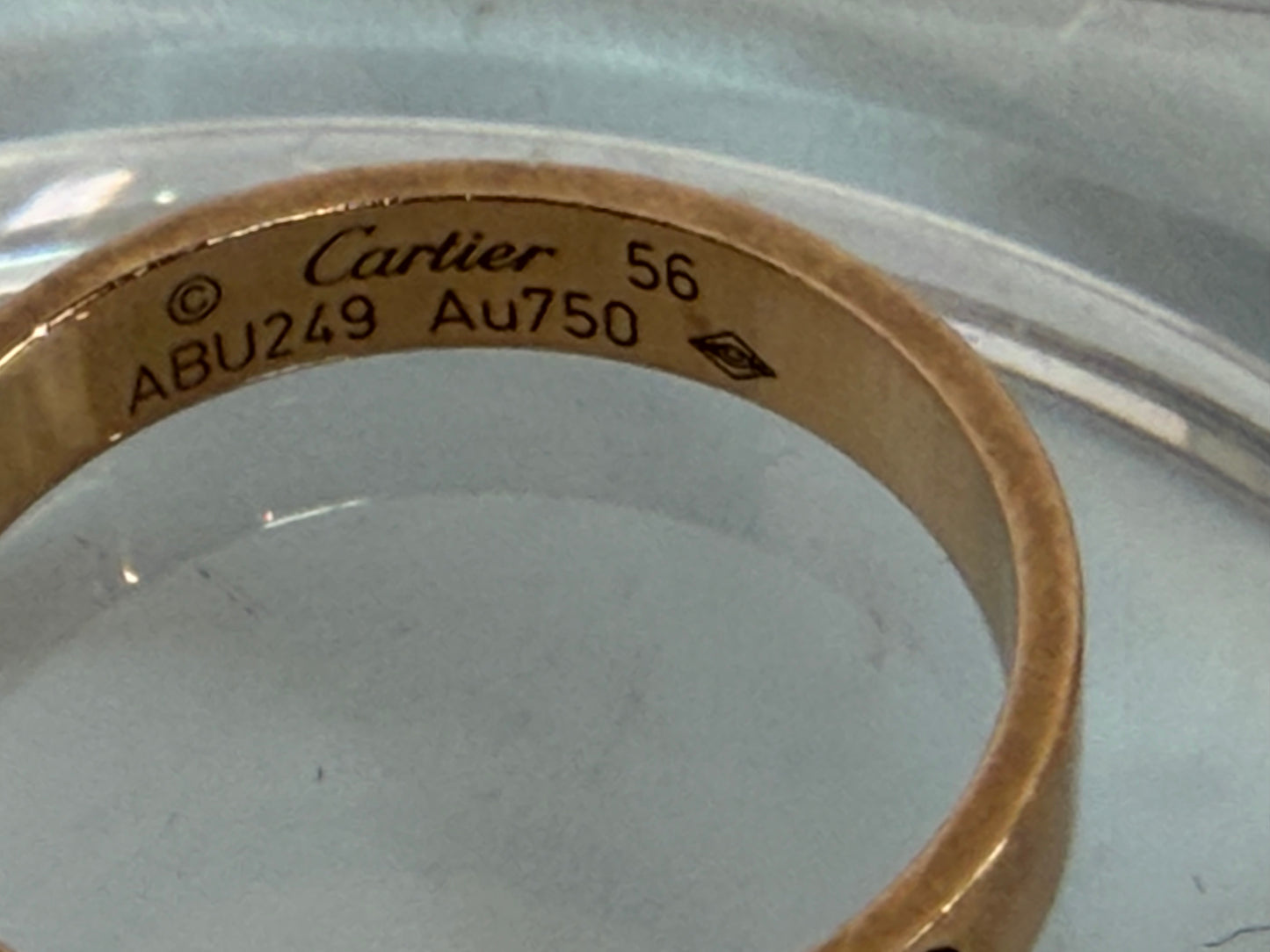 Cartier 18K Yellow Gold "Love Ring" Screw Motif Detail