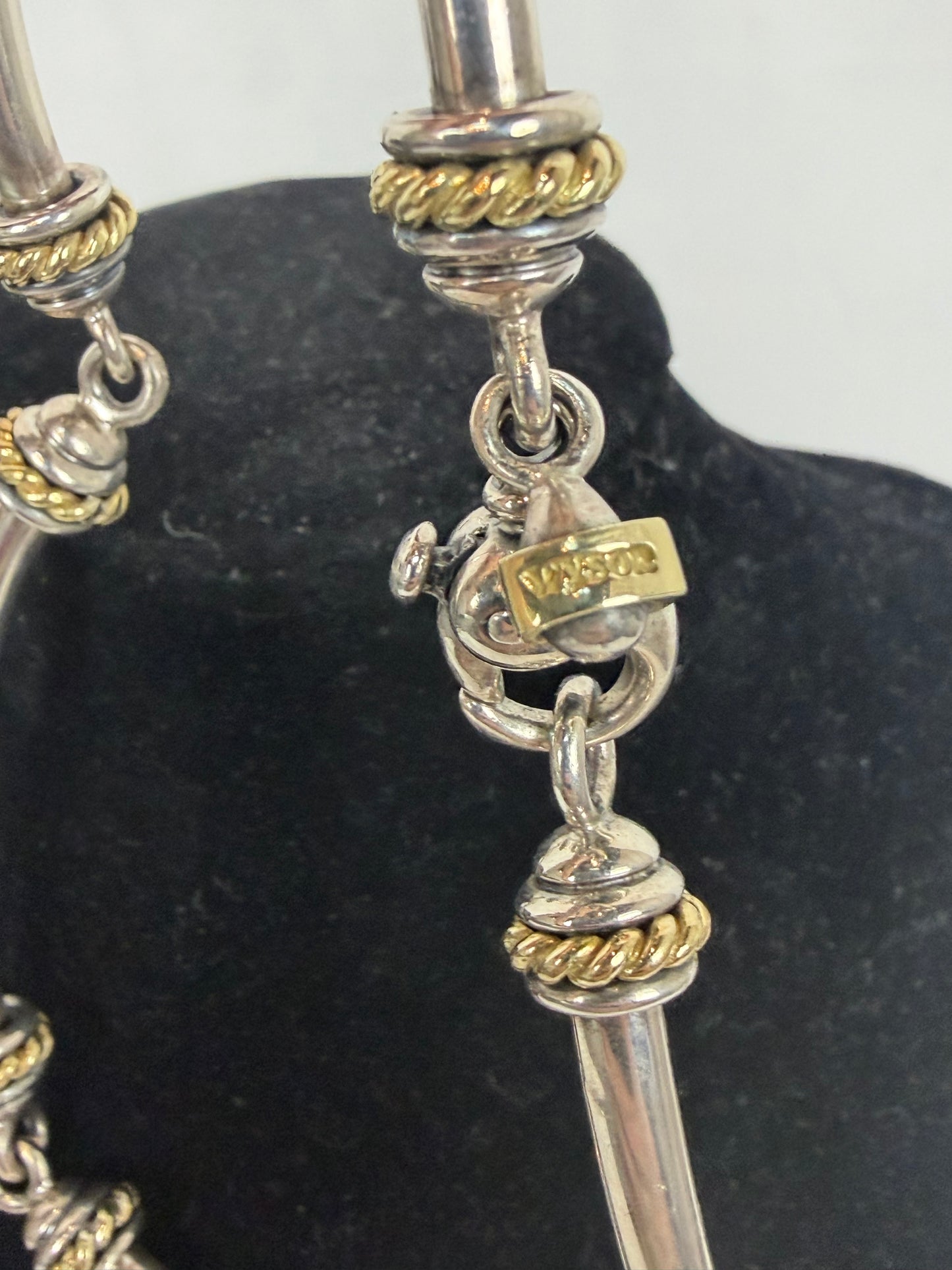 Wysor Sterling Silver w/ 18K Gold Accents Choker Necklace