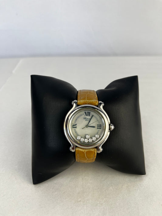 Chopard Small Watch with Loose Diamonds & Leather Band