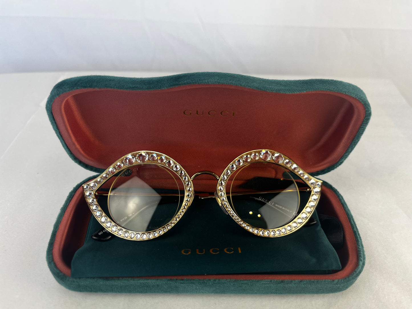 COMES WITH CASE - Gucci Crystal Cat Eye Glasses