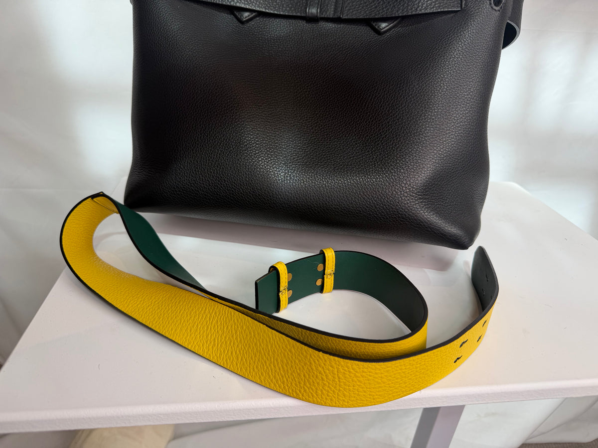 Burberry Black Leather Medium Belt Bag Tote