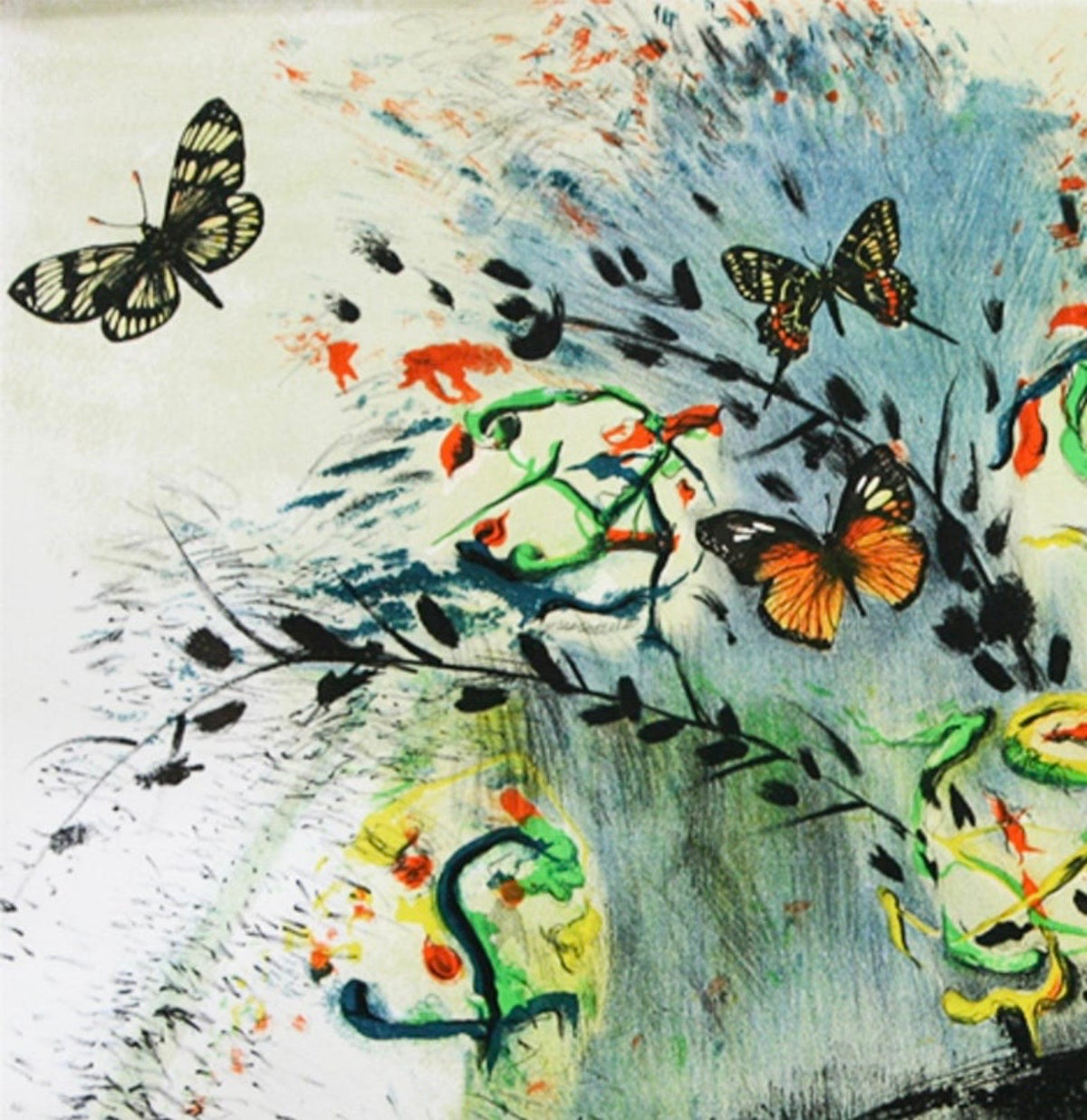 SALVADOR DALI - "Les Fleurs et les Fruits" Signed Lithograph on Arches (#1/250)