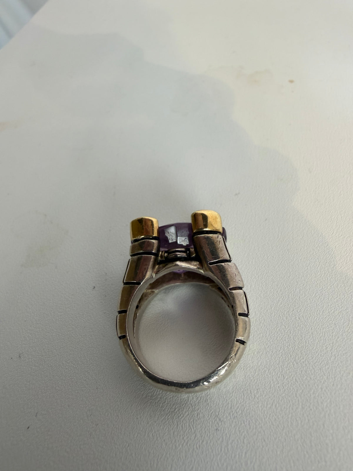 John Atencio Capture Amethyst Ring w/ Sterling Silver & 18K Gold