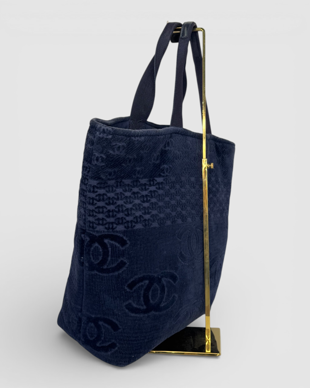 Chanel Navy CC Beach Tote Bag