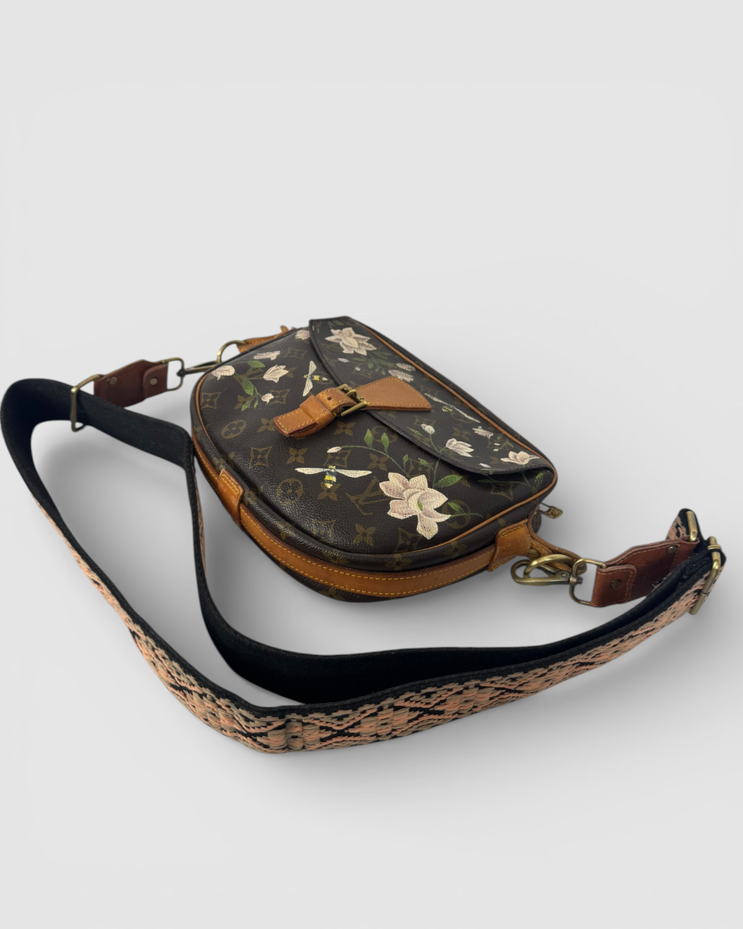 Louis Vuitton Monogram Jeune Fille Custom Floral & Bee Paint
