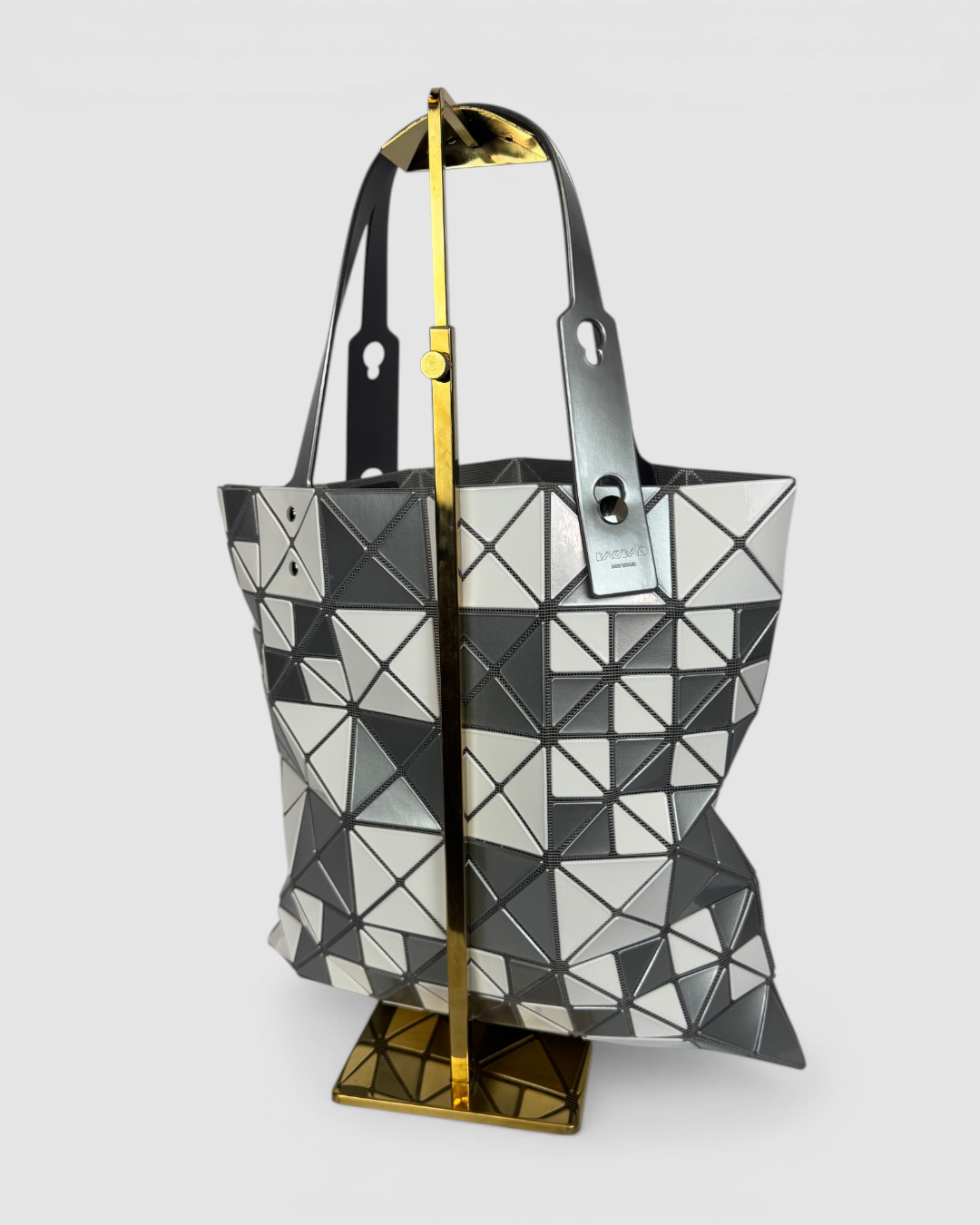 Issey Miyake Bao Bao Grey & White Lucent Prism Tote