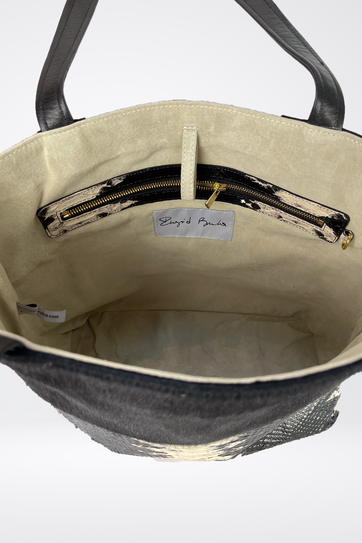 Ingrid Bruha Embossed Leather Tote