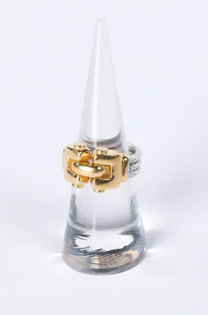 Philippe Charriol 18K Gold & Silver Alloy "Biarritz" Cable Ring
