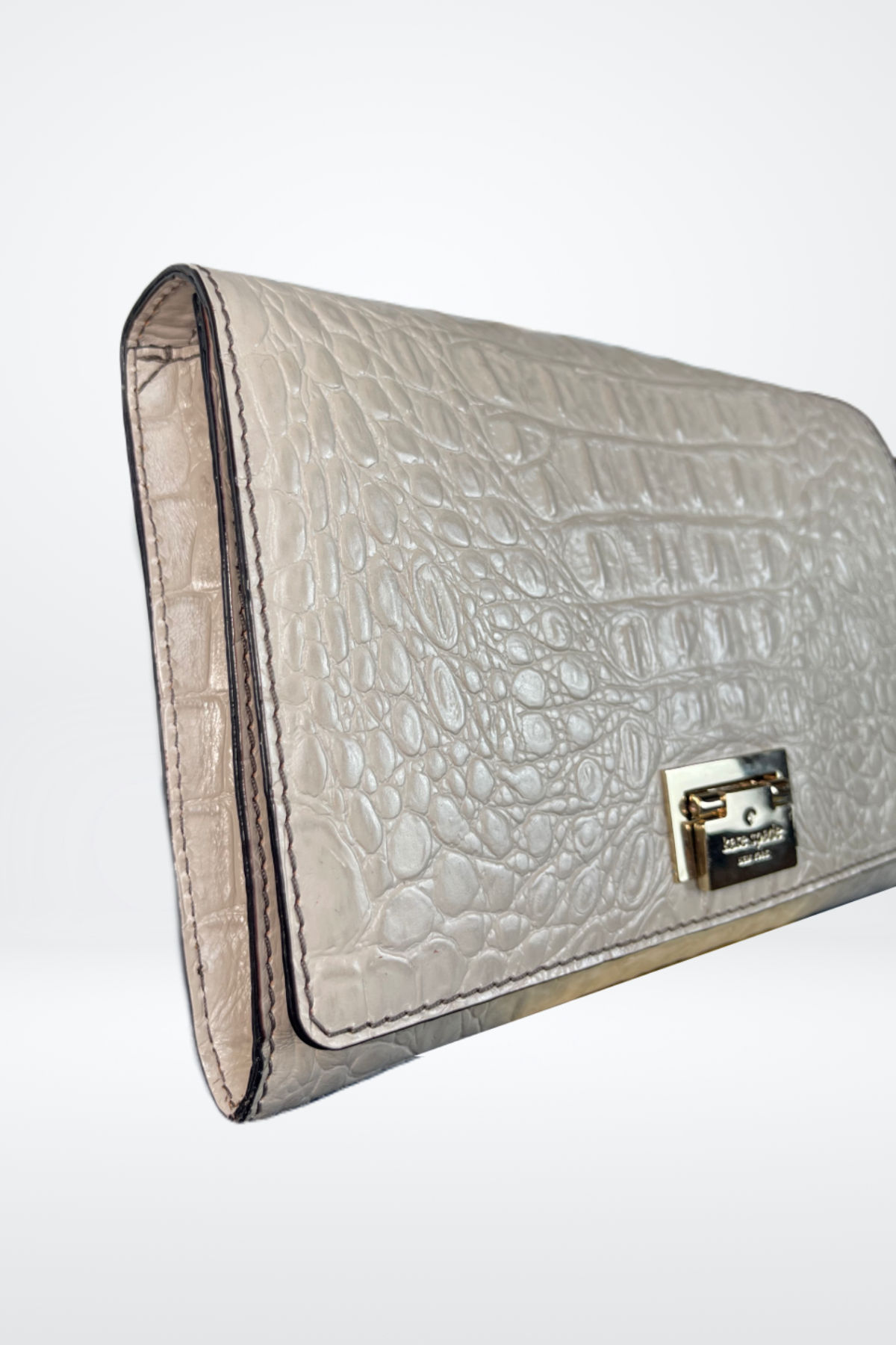 Kate Spade Crocodile Pattern Front Buckle Clasp Handbag