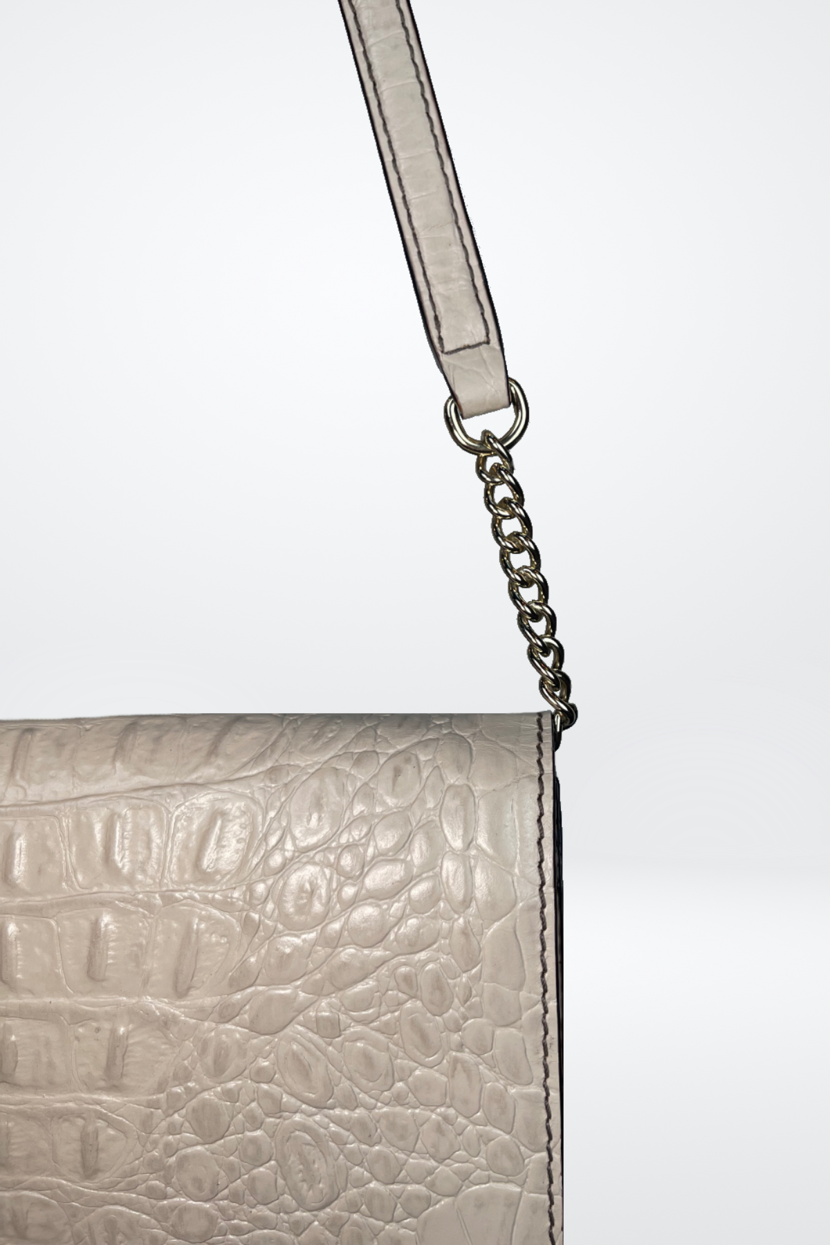 Kate Spade Crocodile Pattern Front Buckle Clasp Handbag