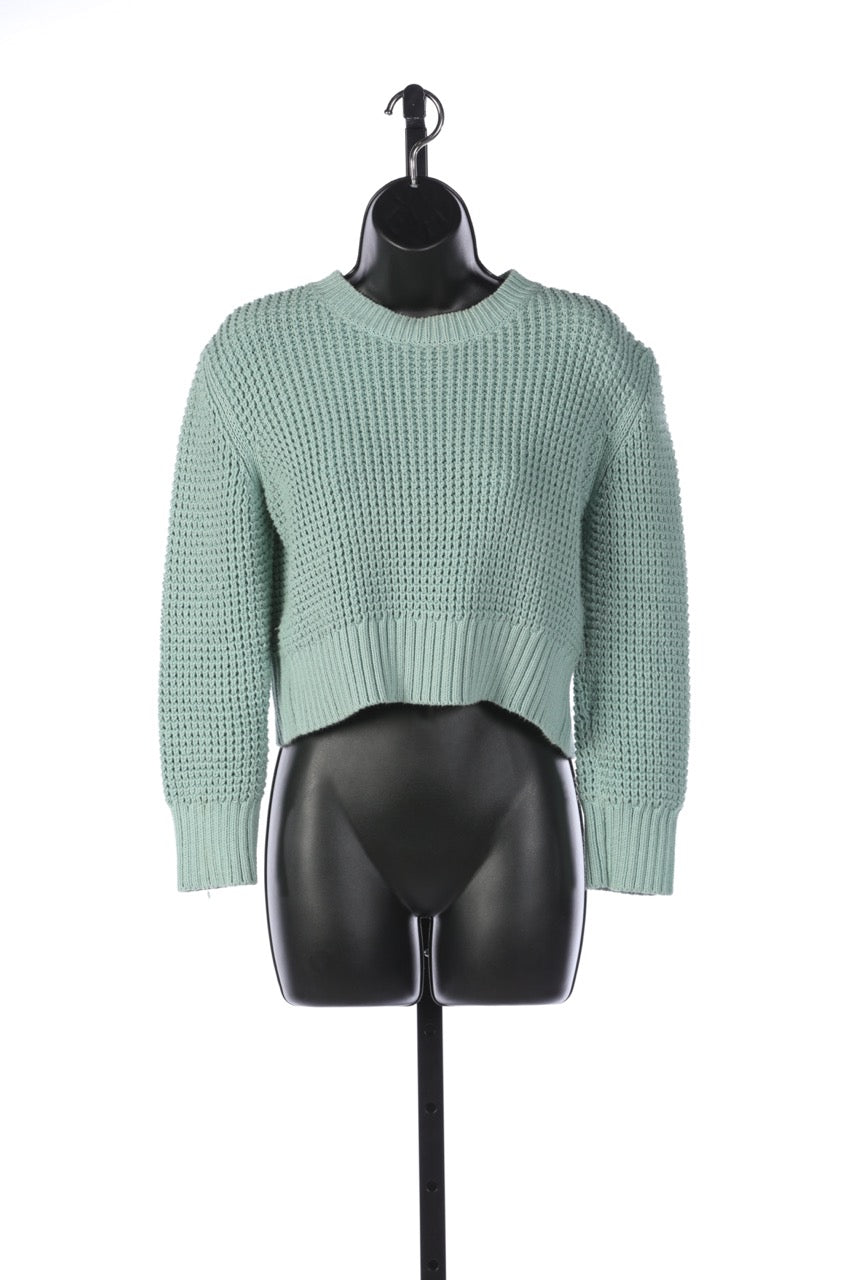 Rachel Comey Teal Crew Neck Sweater with Open Back