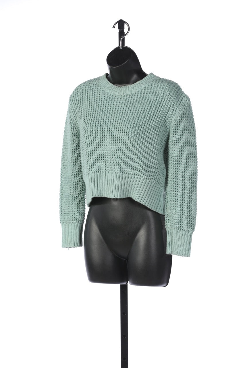 Rachel Comey Teal Crew Neck Sweater with Open Back