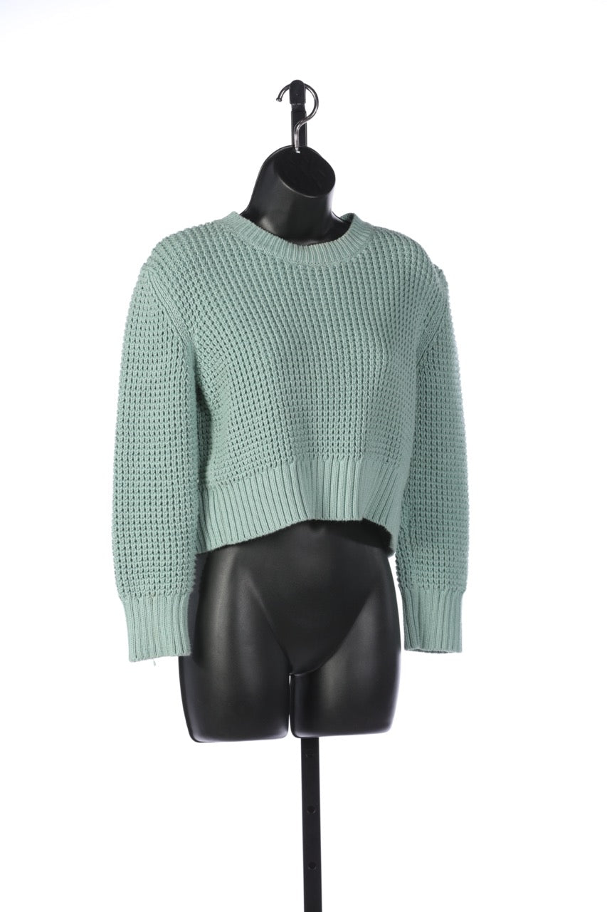Rachel Comey Teal Crew Neck Sweater with Open Back