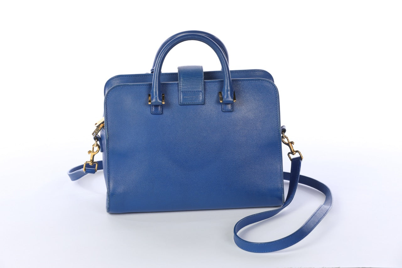 Saint Laurent Blue Monogram Downtown Cabas Handbag