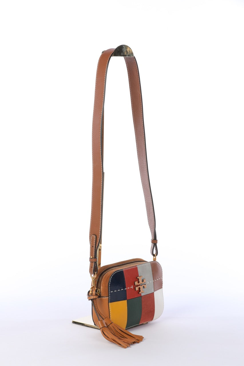 HAS DUSTBAG - Tory Burch McGraw Patchwork Camera Bag