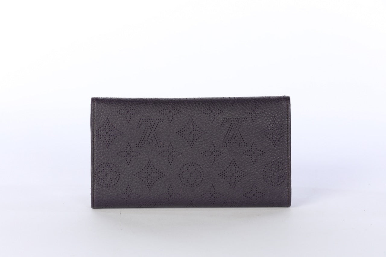 Louis Vuitton Deep Plum 'Louis Vuitton Monogram Mahina Portefeuille Amelia'
