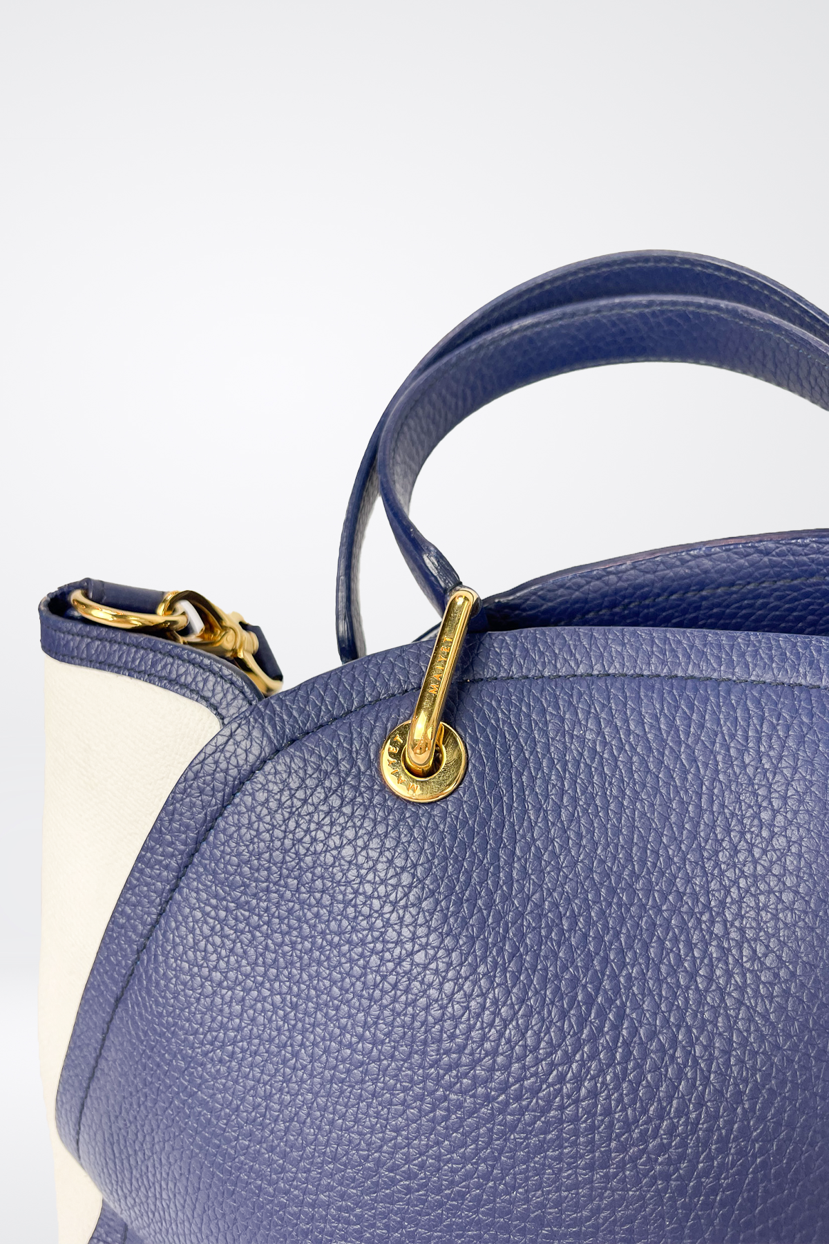 Maiyet Leather Colorblock Pattern Handle Bag