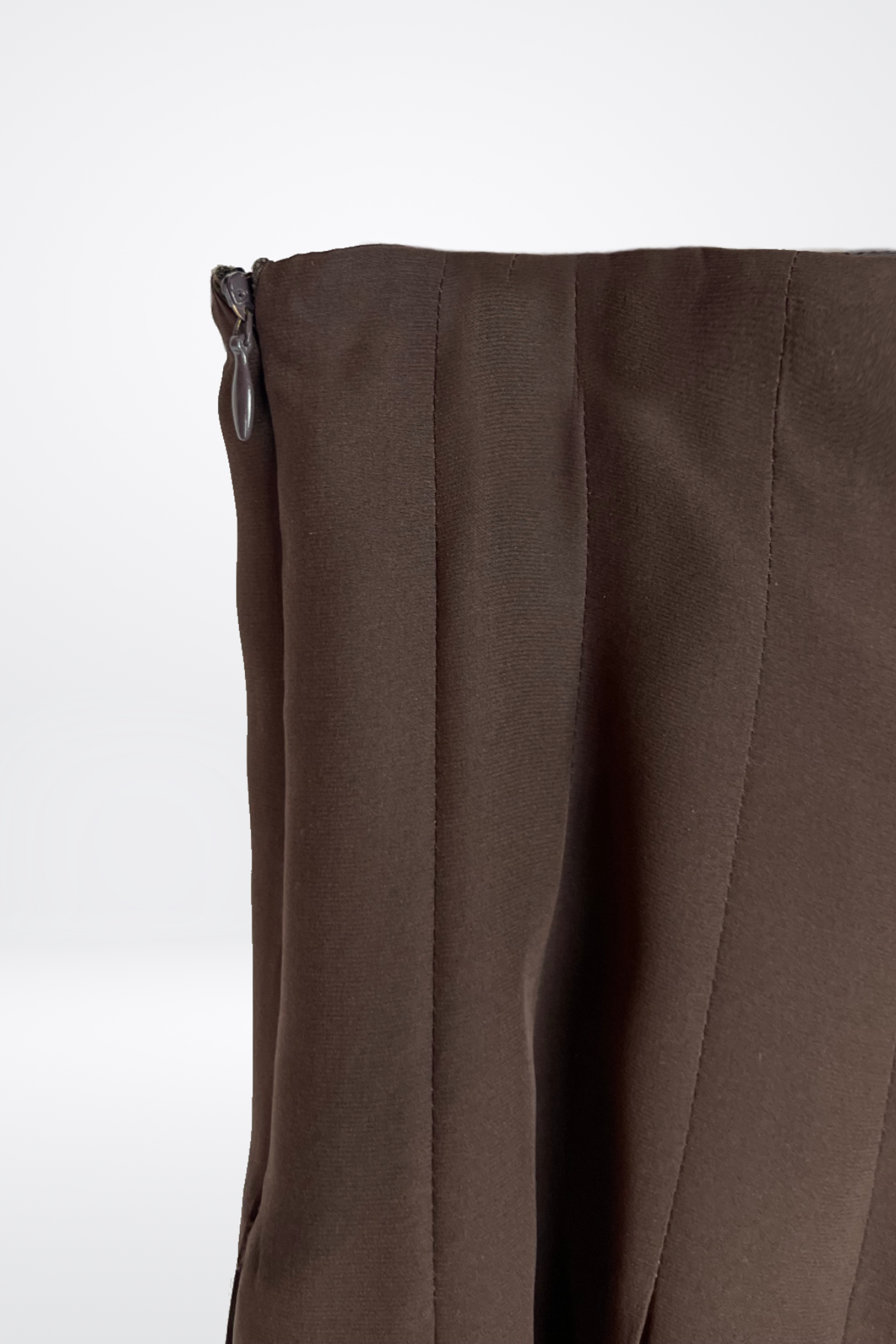 Prada Pleated Silk Skirt with Purple Trim