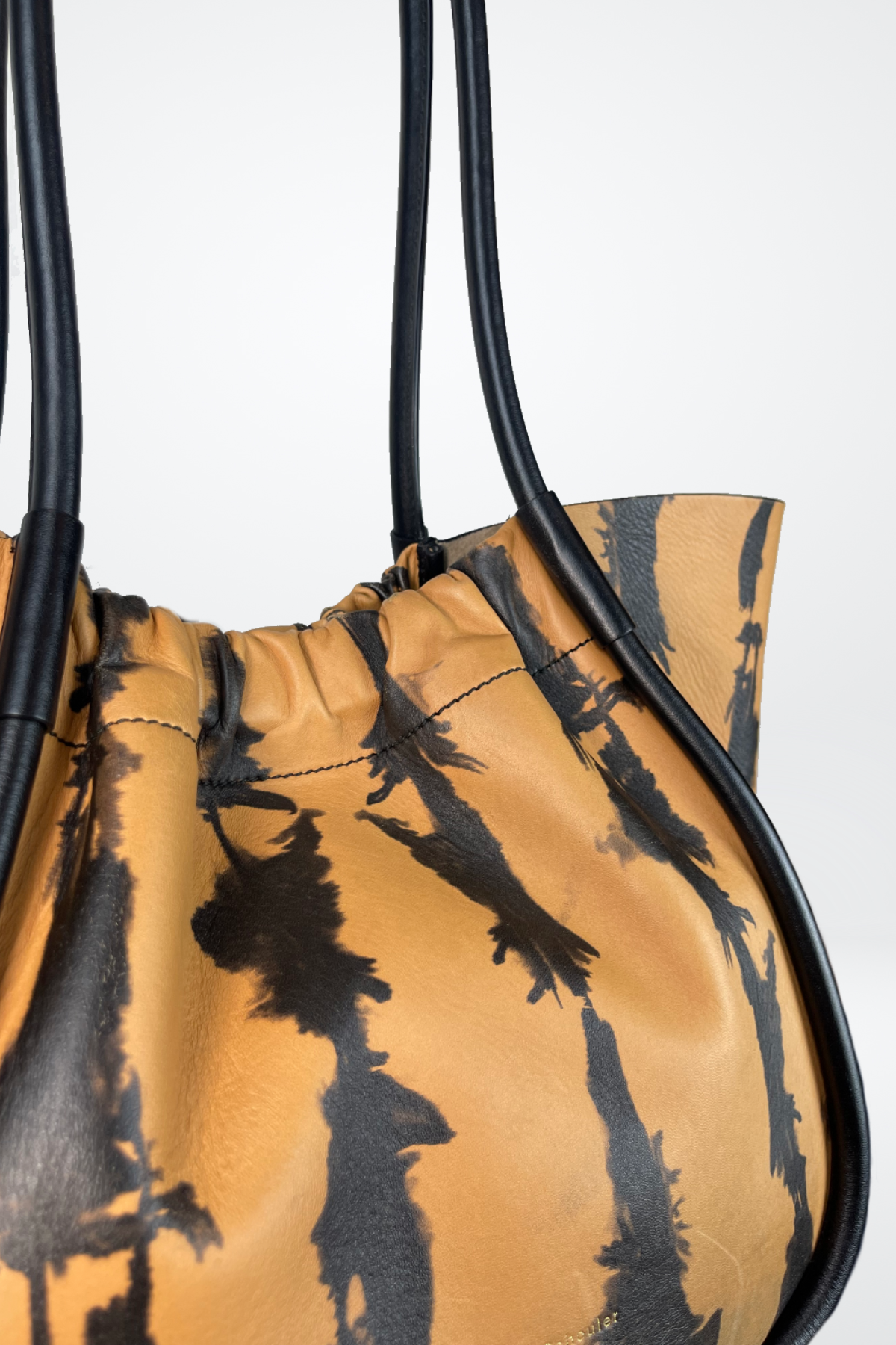 Proenza Schouler Brown/Black Watercolor Lateral Line Handbag