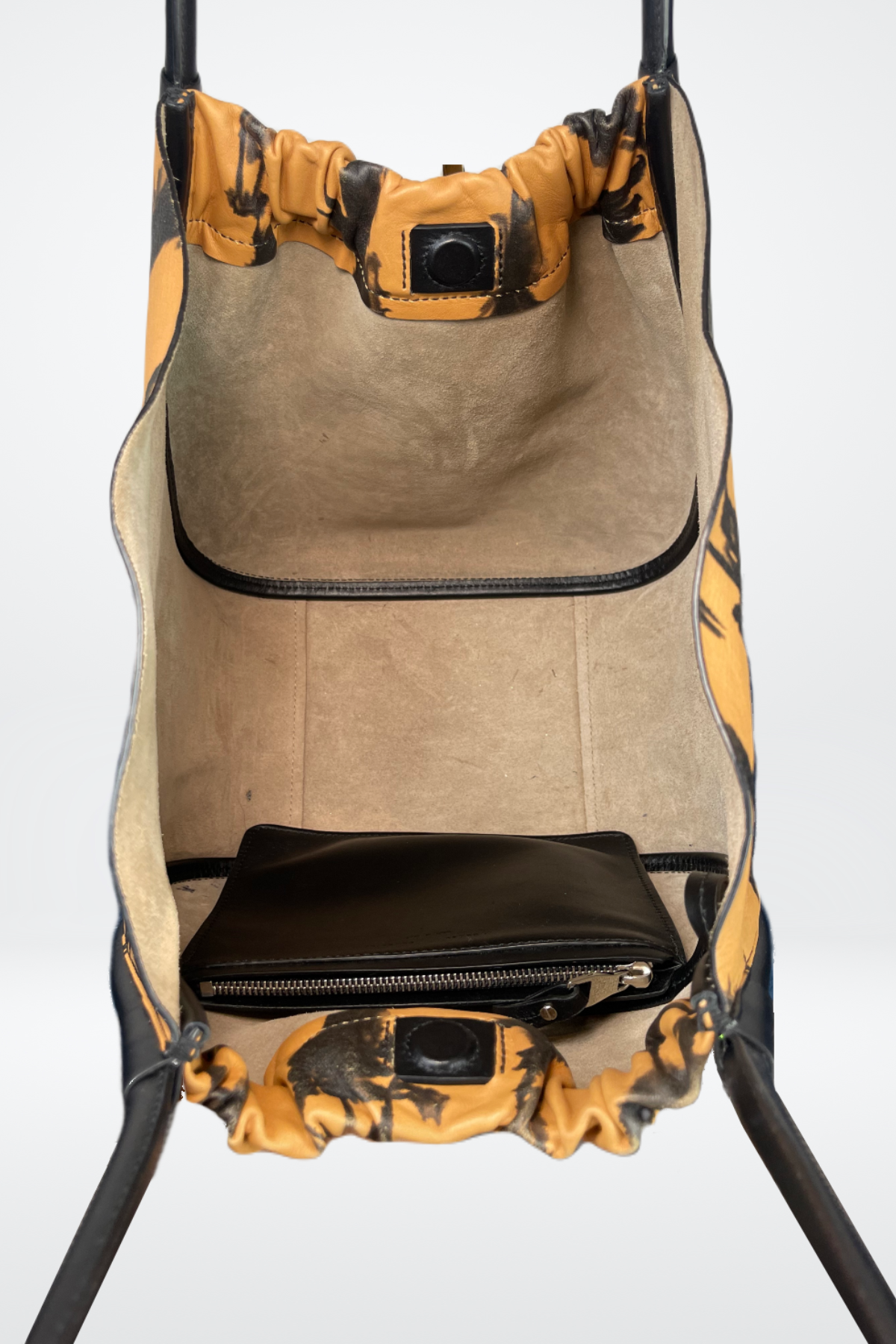 Proenza Schouler Brown/Black Watercolor Lateral Line Handbag