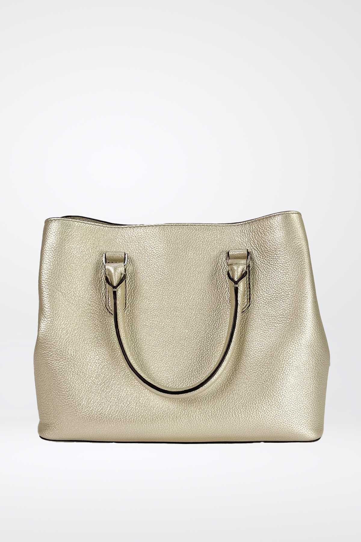 Kate Spade Silver/Gold Leather Floral Embellished Handbag