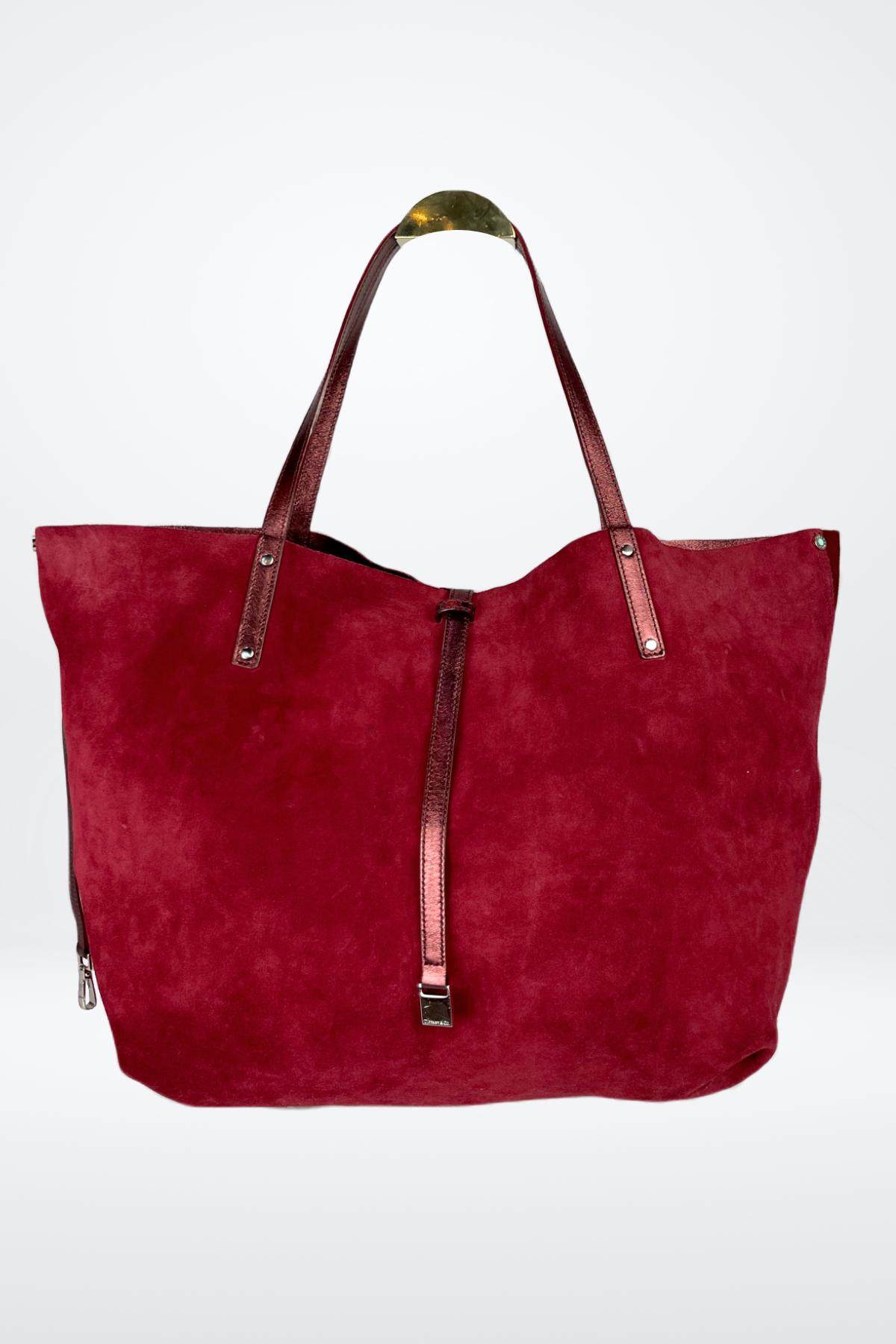 Tiffany & Co Reversible Suede & Metallic Leather Tote Bag