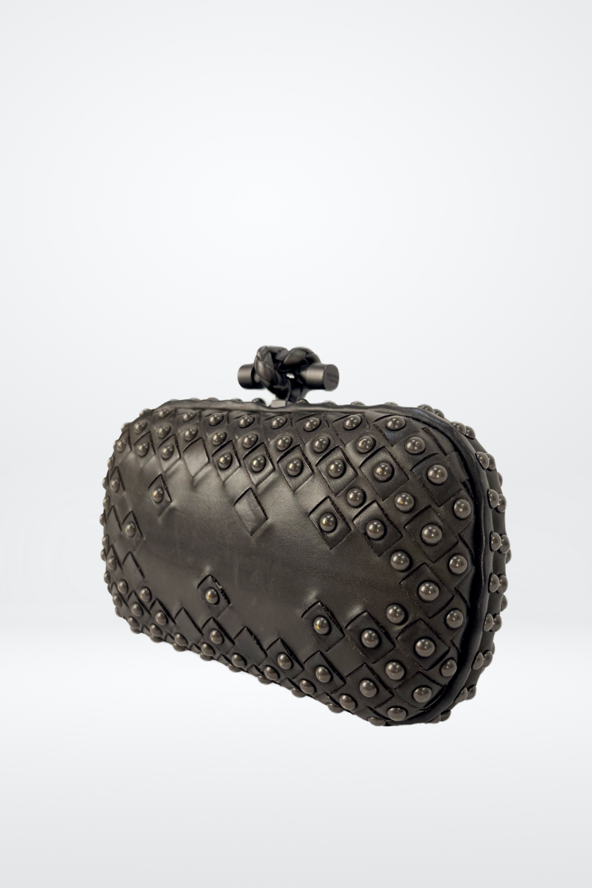 Bottega Veneta Studded Leather Knot Clutch
