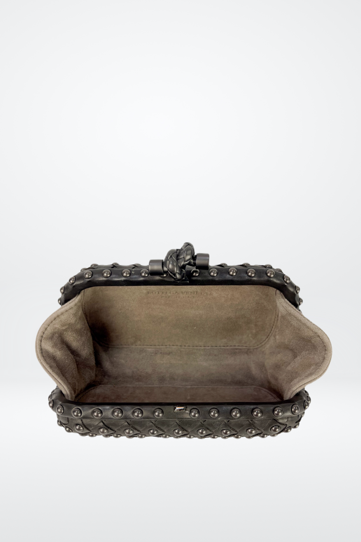 Bottega Veneta Studded Leather Knot Clutch