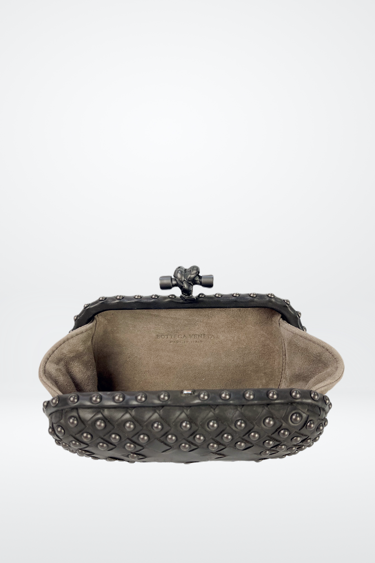 Bottega Veneta Studded Leather Knot Clutch