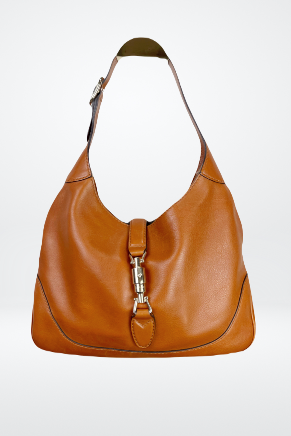 Gucci Leather Shoulder Bag With Buckle Strap NWT