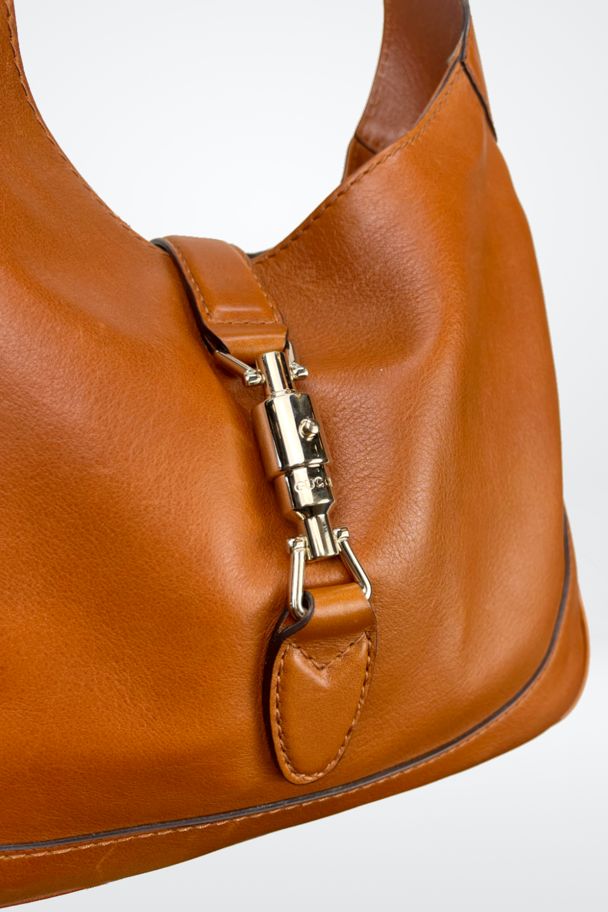 Gucci Leather Shoulder Bag With Buckle Strap NWT